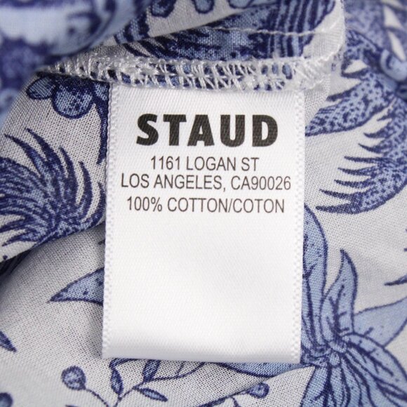 NWT Sandro Boyana 100% Cotton Shorts with Ruffle Trim in Blue Toile Size Small - Picture 6 of 6